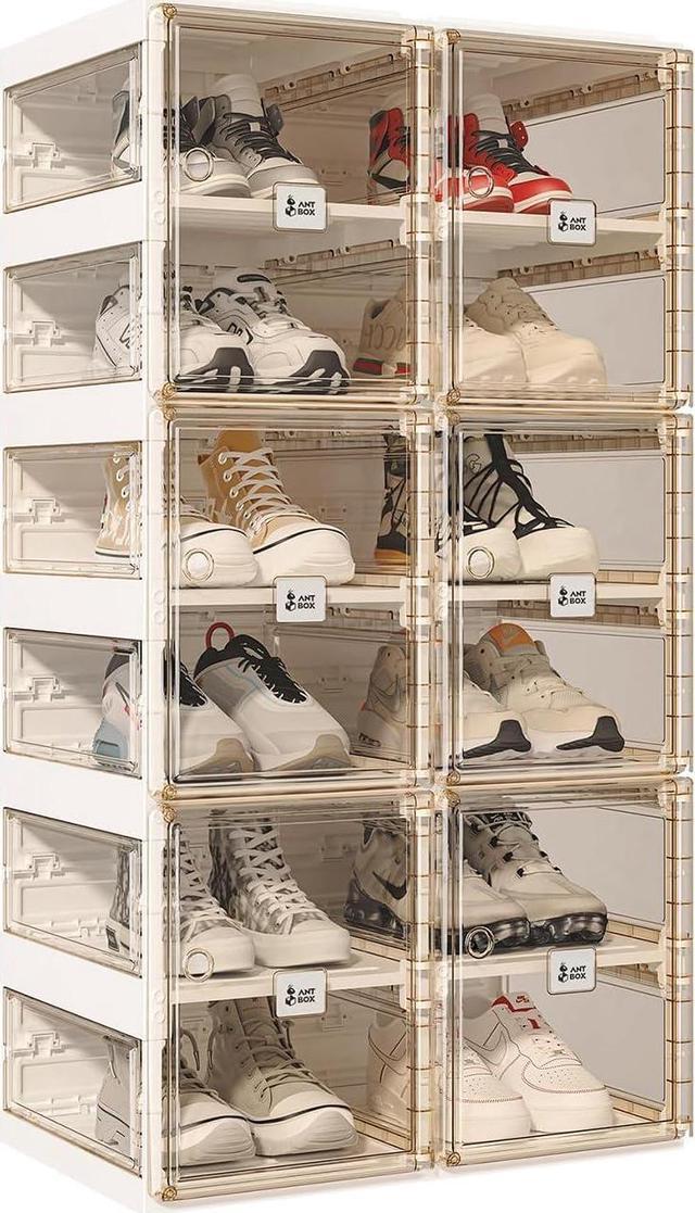 Foldable Shoe Box, Free Installation Men's And Women's Plastic