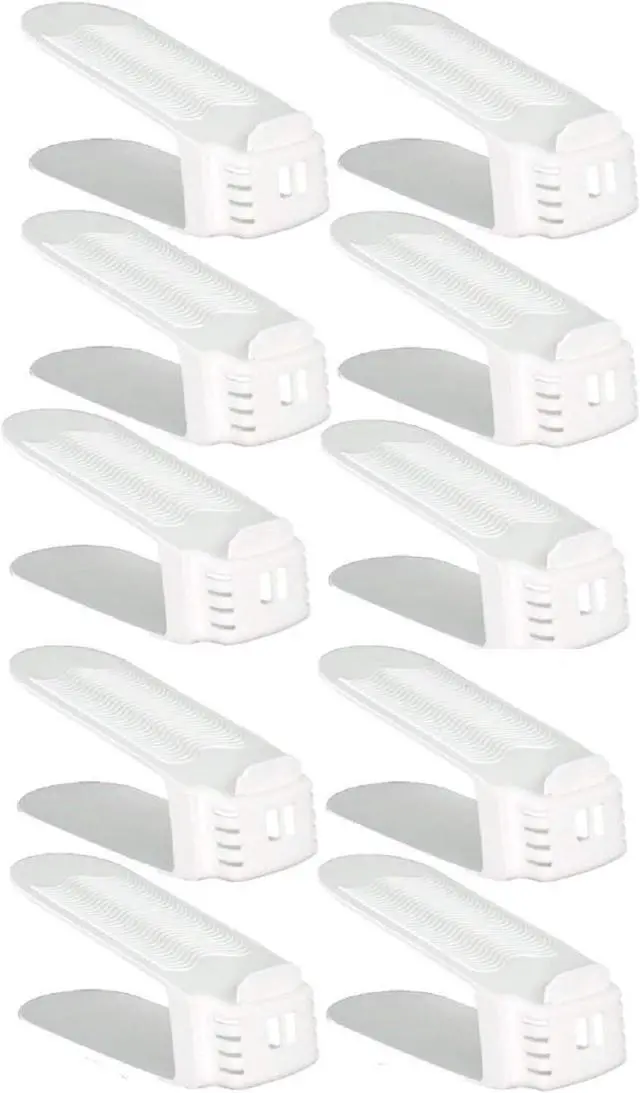 Alt view image 3 of 7 - Shoe Slotz Space-Saving Storage Units in Ivory | As Seen on TV | No Assembly Required | Limited Edition Price Club Value Pack, 10 Piece Set