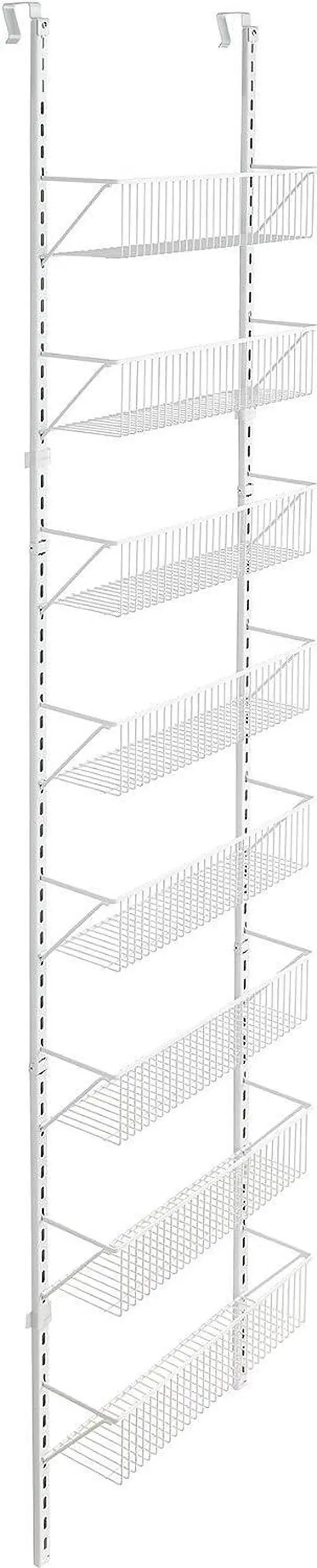 Main image of ClosetMaid 97535 Wall or Door Adjustable (8) Basket Organizer, 6.614-Inch D x 77.165-Inch H x 17.992-Inch W, White