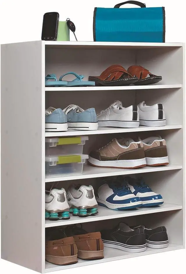 Alt view image 6 of 7 - ClosetMaid 1565 Stackable 5-Shelf Organizer, White