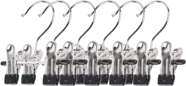 Alt view image 2 of 6 - Double Adjustable Clips Boots Hangers,Space Saving Boots Socks Bags Hanging Clips Boot Holder Boot Organizer,Set of 12 (12)