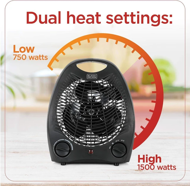 Alt view image 2 of 7 - BLACK+DECKER Personal Desktop Heater, 1500 Watts, BHD101B, Black