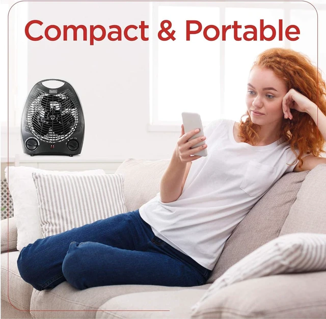 Alt view image 5 of 7 - BLACK+DECKER Personal Desktop Heater, 1500 Watts, BHD101B, Black