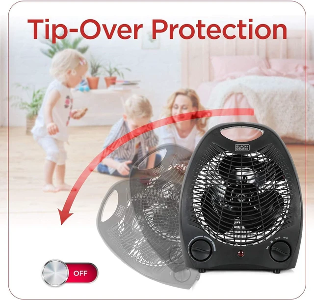 Alt view image 6 of 7 - BLACK+DECKER Personal Desktop Heater, 1500 Watts, BHD101B, Black