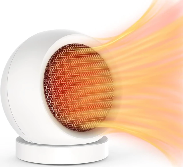 Main image of Desk Heater,600W Energy Efficient Desktop Heater for Indoor Use,Safe and Quiet for Bedroom Home Office Use(White)