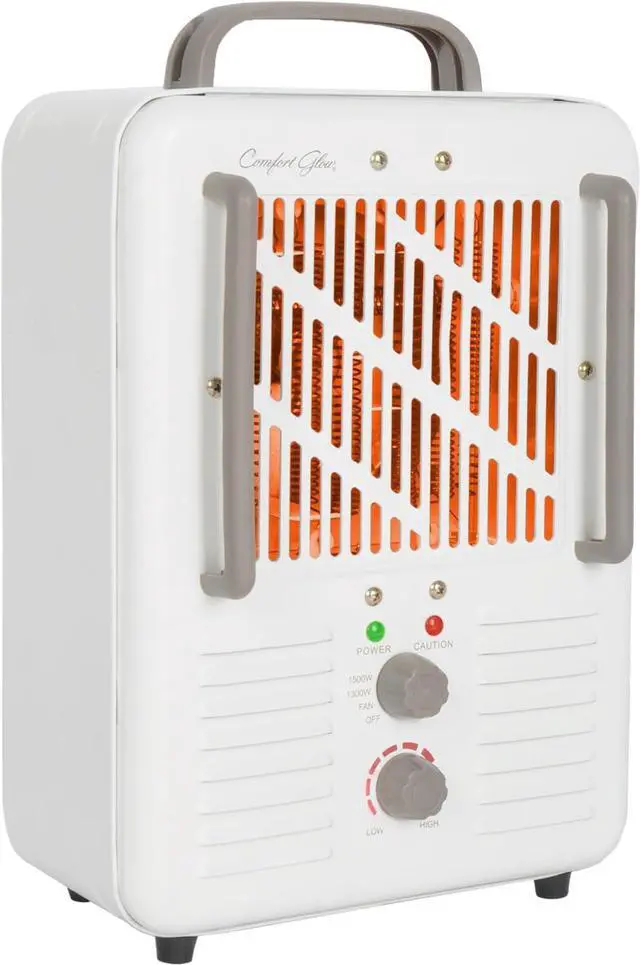Main image of Comfort Glow EUH341 Milkhouse Style Electric Heater 5,200 Btu, White, Length: 7in, Width: 10.25in, Height: 15.5in