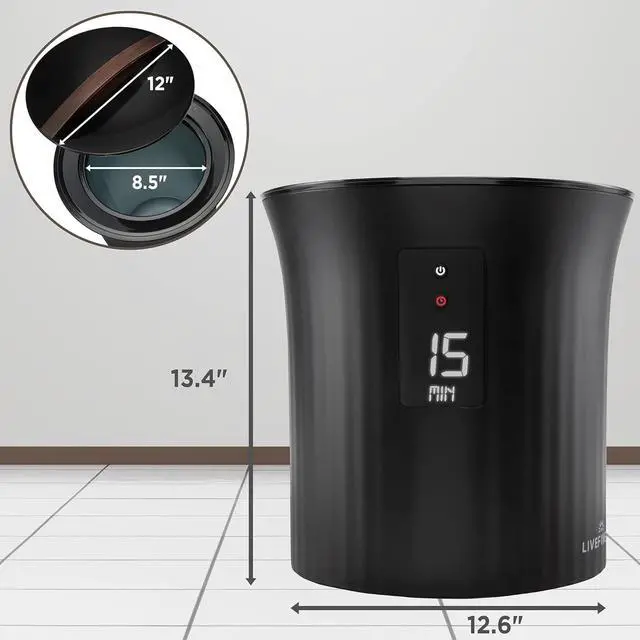 Alt view image 2 of 6 - Live Fine Towel Warmer | Bucket Style Luxury Heater with LED Display, Adjustable Timer, Auto Shut-Off | Fits 40 x 70 Oversized Towel