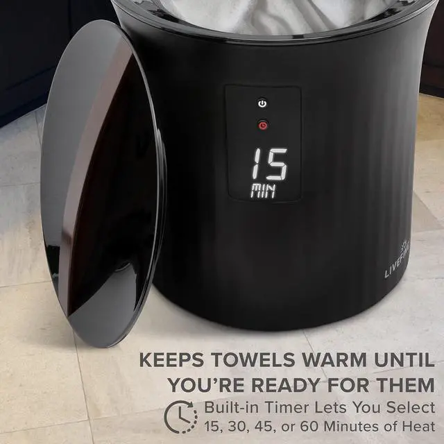 Alt view image 5 of 6 - Live Fine Towel Warmer | Bucket Style Luxury Heater with LED Display, Adjustable Timer, Auto Shut-Off | Fits 40 x 70 Oversized Towel