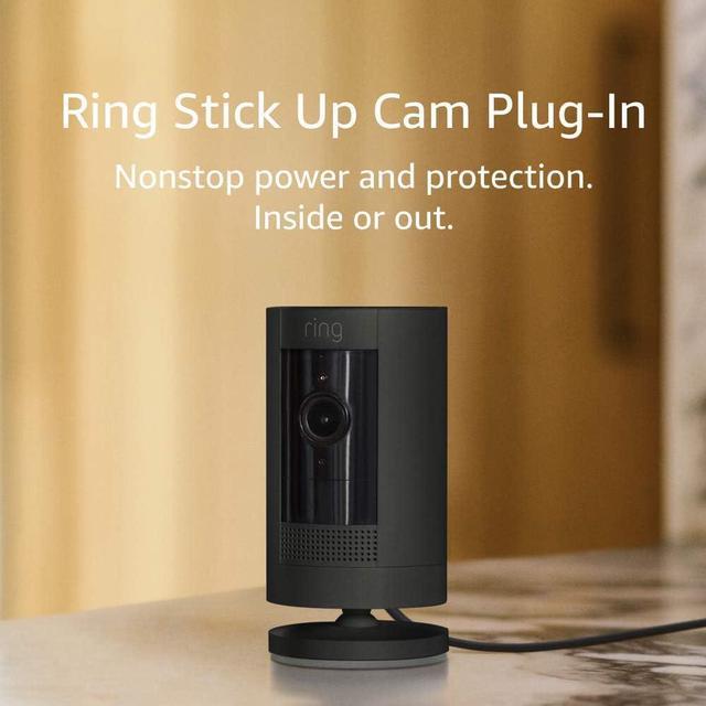 Ring Stick Up Cam Solar | Weather-Resistant Outdoor Camera, Live View,  Color Night Vision, Two-way Talk, Motion alerts, Works with Alexa | White