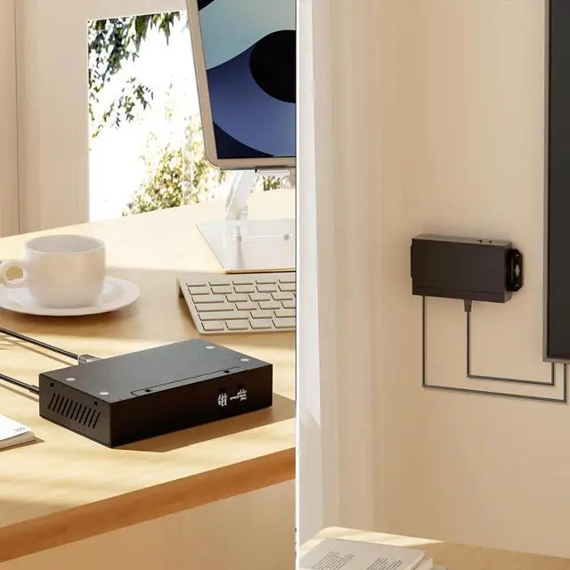 Alt view image 6 of 7 - DBIT 6-Port Ethernet PoE Switch with 4 Ports PoE+, 2 Fast Ethernet Uplink, 10/100Mbps, 63W High Power, Support IEEE802.3af/at, Fanless Metal Plug & Play PoE+ Network Switch (WS1042A)