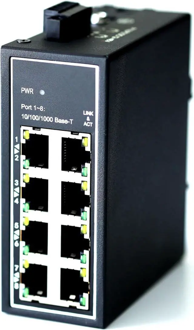 Main image of WIWAV WDH-8GT-DC 10/100/1000Mbps Unmanaged 8-Port Gigabit Industrial Ethernet Switches with DIN Rail/Wall-Mount (UL Listed, Fanless, -30°C~75°C)