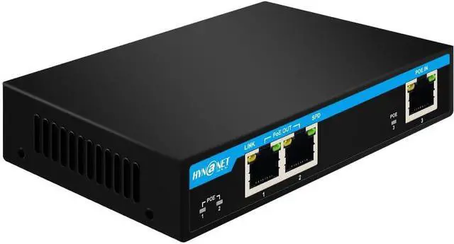 Alt view image 6 of 7 - Gigabit Ethernet POE Extender 1 Port 60W in 2 Ports 30W Out POE Passthrough Switch Compliant with IEEE802.3af/at/bt and Extends UP to 100 Meter PX202