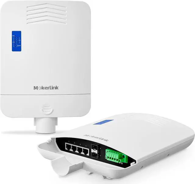 Main image of MokerLink Outdoor 6 Port Gigabit PoE Switch, 4 Gigabit PoE, 2 Gigabit SFP, 65W IEEE802.3af/at, IP65 Weatherproof Plug & Play Network Switch