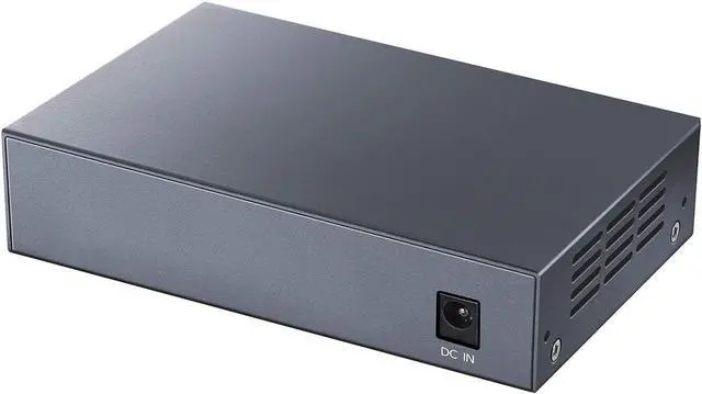Alt view image 7 of 7 - Cudy GS1005P 5 Port Gigabit Ethernet Unmanaged PoE+ Switch, with 4 x PoE+ @ 60W, Desktop/Wall, Sturdy Metal Fanless Housing, 802.3af, 802.3at, Shielded Ports, Traffic Optimization, Plug and Play