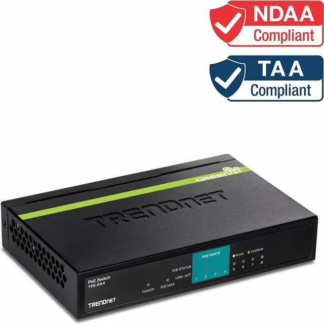 Alt view image 2 of 6 - TRENDnet TPE-S44 Unmanaged Switch for Surveillance Systems