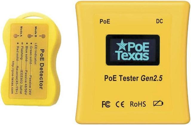 Main image of PoE Detector & PoE Tester (Gen2.5) Tool Kit - Detect Power on The Network Cable + Test Power Over Ethernet to Determine Voltage, Current and Power Consumption on Network Cable, No Battery Needed