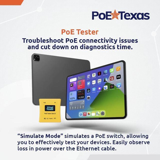Alt view image 3 of 7 - PoE Detector & PoE Tester (Gen2.5) Tool Kit - Detect Power on The Network Cable + Test Power Over Ethernet to Determine Voltage, Current and Power Consumption on Network Cable, No Battery Needed
