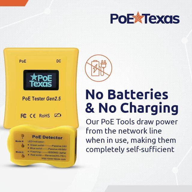 Alt view image 5 of 7 - PoE Detector & PoE Tester (Gen2.5) Tool Kit - Detect Power on The Network Cable + Test Power Over Ethernet to Determine Voltage, Current and Power Consumption on Network Cable, No Battery Needed