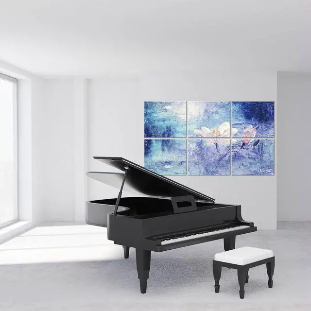 Alt view image 7 of 7 - JBER Art Acoustic Panels, 6 Pack Self-Adhesive Large Wall Art Paintings for Wall Decoration, Sound Absorbing Panels for Recording Studio, Living room, Bathroom, Office, 47.2"×27" (Magnolia)