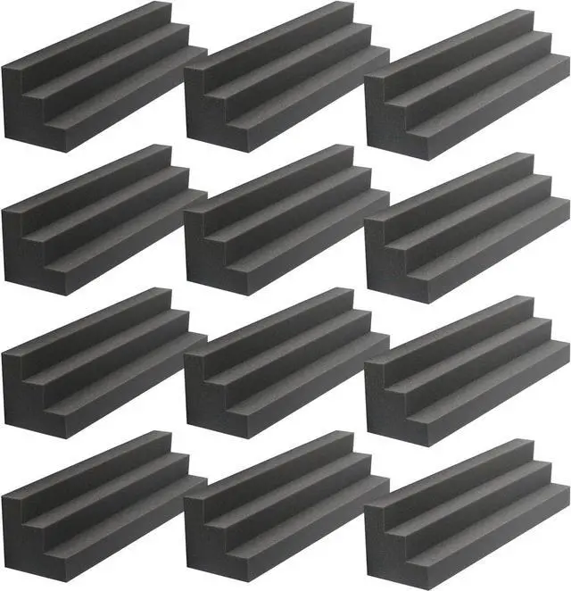 Main image of Acoustic Foam Panels 12" X 3" X 3" Bass Traps Acoustic Foam Corner, Sound Proof Foam Panels for Wall, Sound Dampening Panels for Studio, Home or Theater