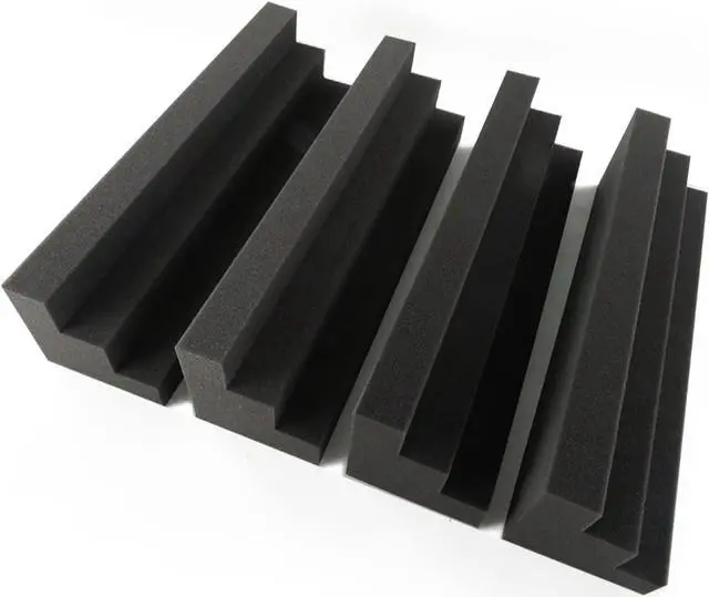 Alt view image 3 of 7 - Acoustic Foam Panels 12" X 3" X 3" Bass Traps Acoustic Foam Corner, Sound Proof Foam Panels for Wall, Sound Dampening Panels for Studio, Home or Theater