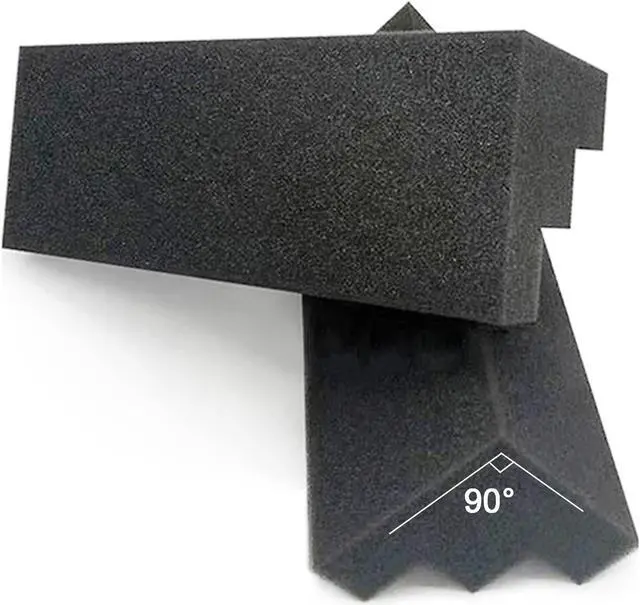 Alt view image 5 of 7 - Acoustic Foam Panels 12" X 3" X 3" Bass Traps Acoustic Foam Corner, Sound Proof Foam Panels for Wall, Sound Dampening Panels for Studio, Home or Theater
