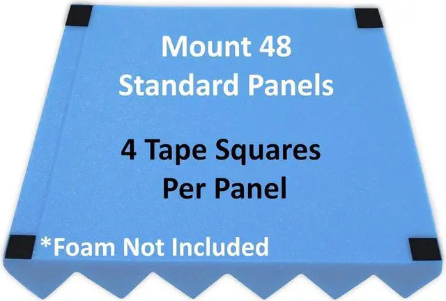Alt view image 4 of 7 - New Path Designs Double-Sided Acoustic Foam Panel Mounting Squares, 192-Pack, Studio-Grade Adhesive Tape, Heavy Duty Bond To Acoustic Panels/Soundproof Foam, No Wall Residue (For 48 Standard Panels)