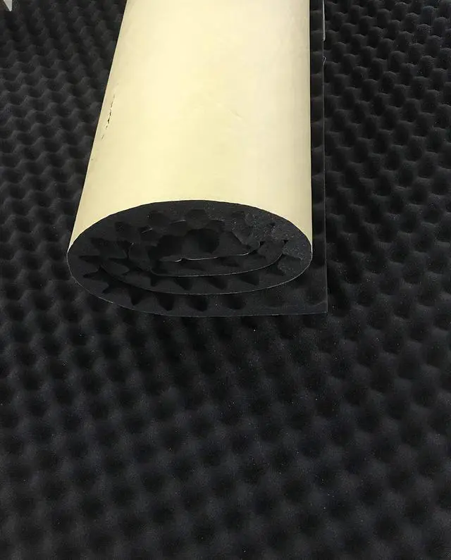 Alt view image 2 of 3 - BookishBunny Self Adhesive High Density Acoustic Foam Egg Crate Panel Studio Foam Wall Panel 39" x 78" (1.5" Black)