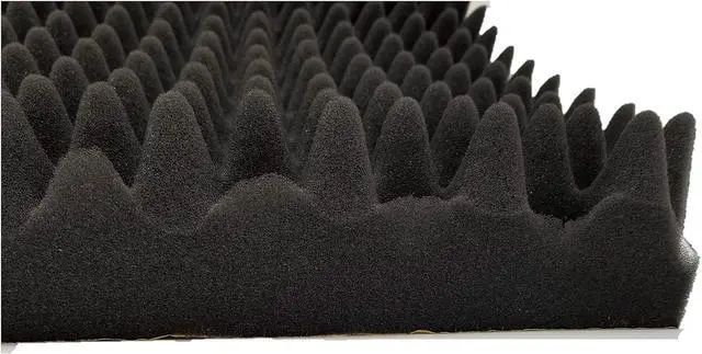 Alt view image 7 of 7 - BookishBunny High Density Self Adhesive Acoustic Foam Egg Crate Panel Studio Foam Wall Panel 39" x 78" (3 inch, Black)