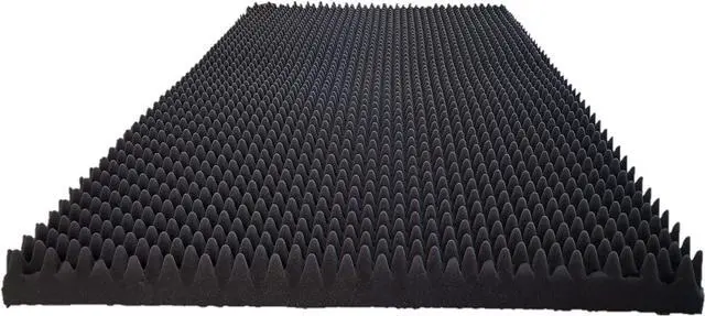 Alt view image 6 of 7 - BookishBunny High Density Self Adhesive Acoustic Foam Egg Crate Panel Studio Foam Wall Panel 39" x 78" (3 inch, Black)