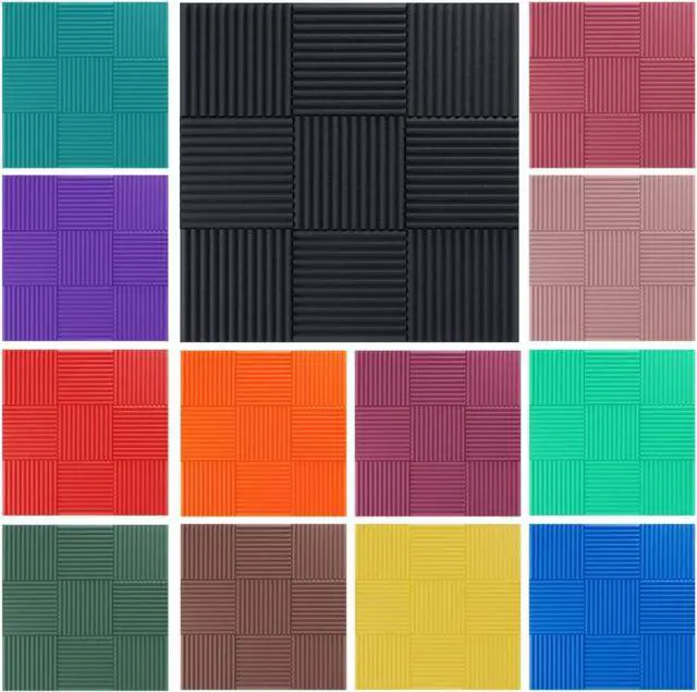 Main image of Soundproofing Acoustic Studio Foam - Wedge Style Panels - 12"x12"x1" Tiles - 6 Pack - DIY Acoustic Treatment for Recording Studio, Podcasting, Voice Over Vocal Booths, and More