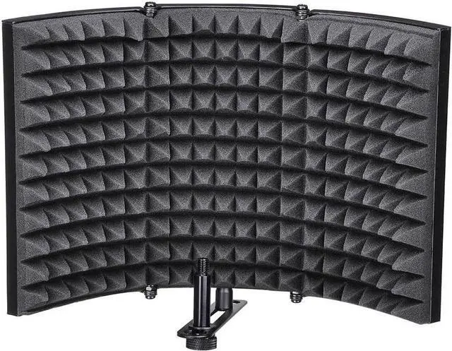 Main image of AW Studio 13x10" Microphone Isolation Shield Acoustic Foam Panel Soundproof Filter Recording Panel Stand Mount