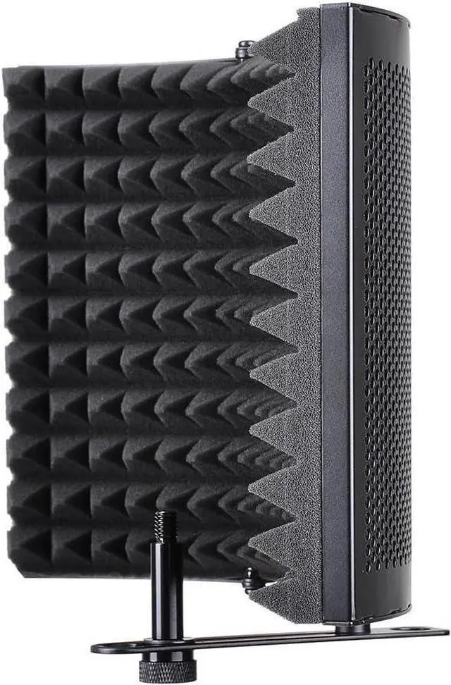 Alt view image 7 of 7 - AW Studio 13x10" Microphone Isolation Shield Acoustic Foam Panel Soundproof Filter Recording Panel Stand Mount