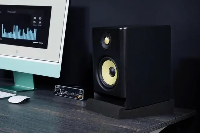 Alt view image 3 of 7 - Sound Addicted - Studio Monitor Isolation Pads for 5 Inch Monitors, Pair of Two High Density Acoustic Foam which Fits most Speaker Stands | SMPad 5