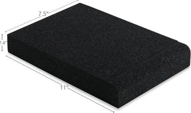 Alt view image 2 of 7 - Sound Addicted - Studio Monitor Isolation Pads for 5 Inch Monitors, Pair of Two High Density Acoustic Foam which Fits most Speaker Stands | SMPad 5
