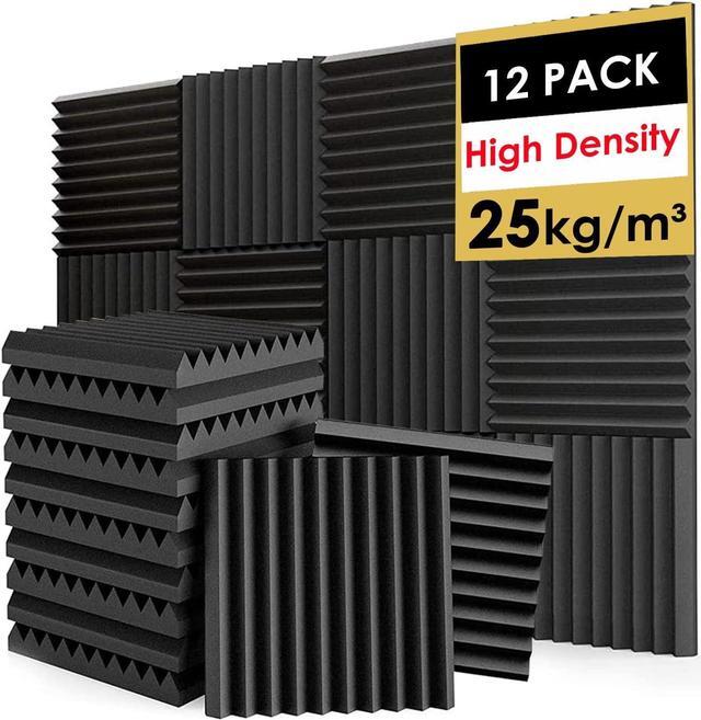 FONESO Acoustic Panels High Density Soundproof Foam Panels for Walls Sound Absorbing Panels Acoustic Foam Panels Fire Resistant for Studio Recording