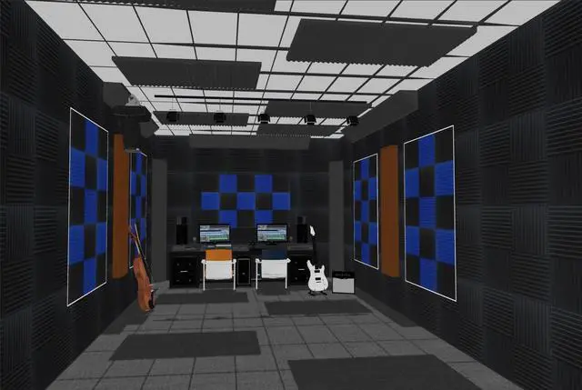 Alt view image 2 of 7 - 48 Pack Acoustic Foam Panel Wedge Studio Soundproofing Wall Tiles 12" X 12" X 1"