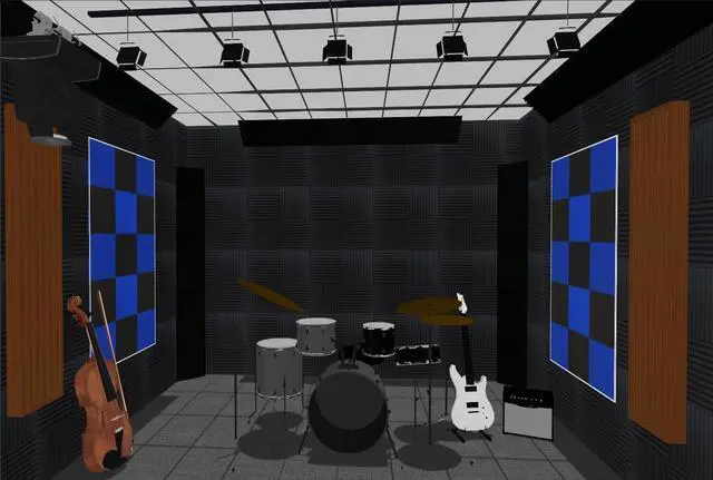 Alt view image 5 of 7 - 48 Pack Acoustic Foam Panel Wedge Studio Soundproofing Wall Tiles 12" X 12" X 1"