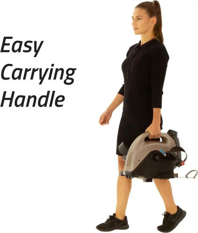 Alt view image 6 of 6 - EXERPEUTIC Bluetooth Under Desk Exercise Bike with Extendable Chair Hook for All User Height and Free MycloudFitness APP, Gold, Black (7149) not EXERPEUTIC 900E Bluetooth Under Desk All User Height