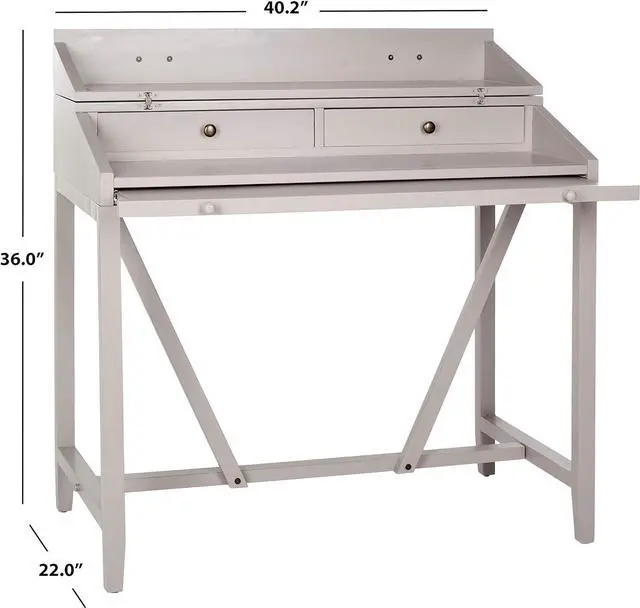 Alt view image 3 of 4 - Safavieh American Homes Collection Wyatt Grey Writing Desk