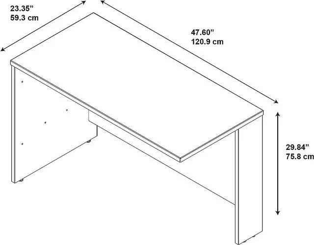 Alt view image 2 of 4 - Bush Furniture WC12924 Westfield 48Wx24D Return Bridge Mocha Cherry