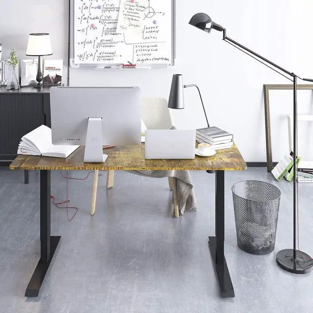Alt view image 3 of 3 - FLEXISPOT Whole Piece 55"x28" Desktop 1" Thickness Height Adjustable Desk Rectangular Tabletop Special Walnut Board (55INCH Special Walnut)