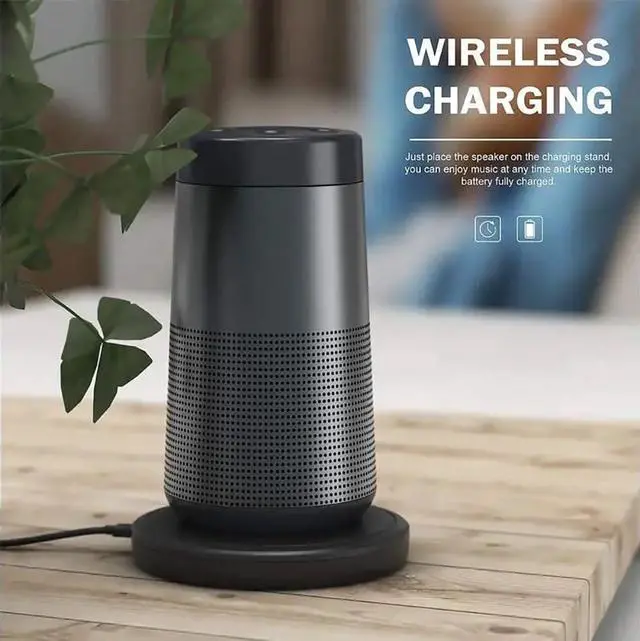 Alt view image 4 of 7 - 3.3ft Charging Cradle Bose SoundLink Revolve, Charging Dock for Bose SoundLink Revolve+,Charger Adapter for Bose SoundLink Revolve II, SoundLink Revolve II+ Bluetooth Speaker, Bose Charger Dock(Black)