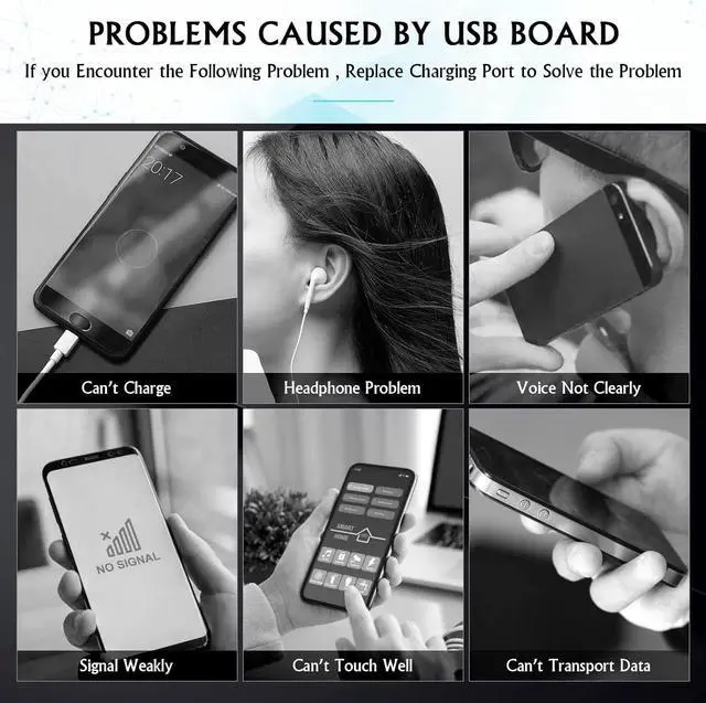 Alt view image 3 of 6 - Dock Connector for LG Stylo 6 USB Charging Port Flex Cable Replacement for LG Stylo 6 Q730 Q730AM Q730TM Q730NM Type C Charger Dock Board Connector