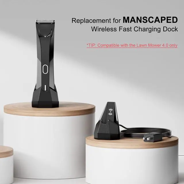 Alt view image 2 of 6 - Charging Dock Replacement for MANSCAPED 4.0, Wireless Charging Stand Base Compatible with MANSCAPED The Lawn Mower 4.0 Electric Groin Hair Trimmer Only