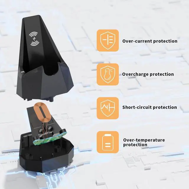 Alt view image 5 of 6 - Charging Dock Replacement for MANSCAPED 4.0, Wireless Charging Stand Base Compatible with MANSCAPED The Lawn Mower 4.0 Electric Groin Hair Trimmer Only