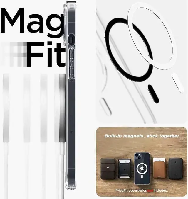 Alt view image 6 of 7 - 2 Pack Magnetic Adapter Ring, Universal Magnet Sticker Compatible with Magsafe Accessories & Wireless Charging for iPhone 15/14/13/12 Pro Max Mini, Galaxy S23/22/21, Black/White