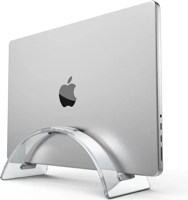 Main image of Acrylic Vertical Laptop Stand for Desk,Acrylic Invisible Desktop Notebook Dock,Vertical Laptop Holder Space-Saving Organizer for All MacBook, Surface, Samsung, HP, Dell