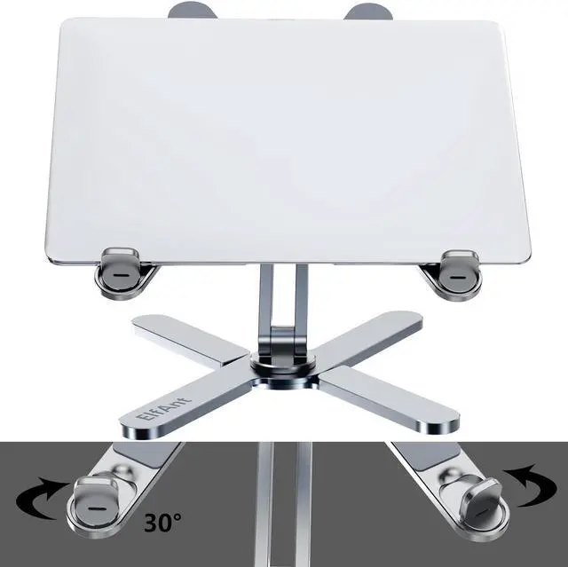 Alt view image 4 of 6 - Laptop Stand 360 Degree Rotation Adjustable Portable for 10" - 17" Laptop Tablet