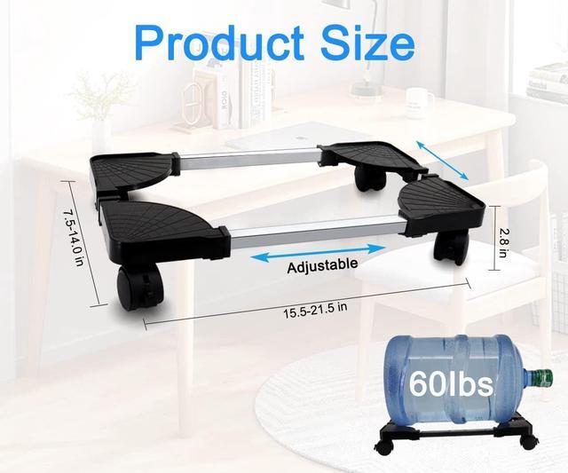 Alt view image 2 of 6 - YOSE Computer Tower Stand, Adjustable Mobile CPU Stand with Rolling Caster Wheels, Premium PC Tower Stand Holder for Floor Carpet Gaming PC CaseUpgraded Version